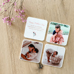 Personalised Photo Fridge Magnets - Set of 4 - White Acrylic
