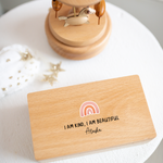 Personalised Wooden Jewellery Box - Rainbow
