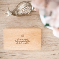 Personalised Wooden Jewellery Box - Message - Etched