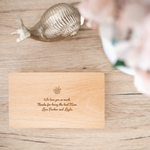 Personalised Wooden Jewellery Box - Message - Etched