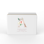 Personalised keepsake box - floral letter