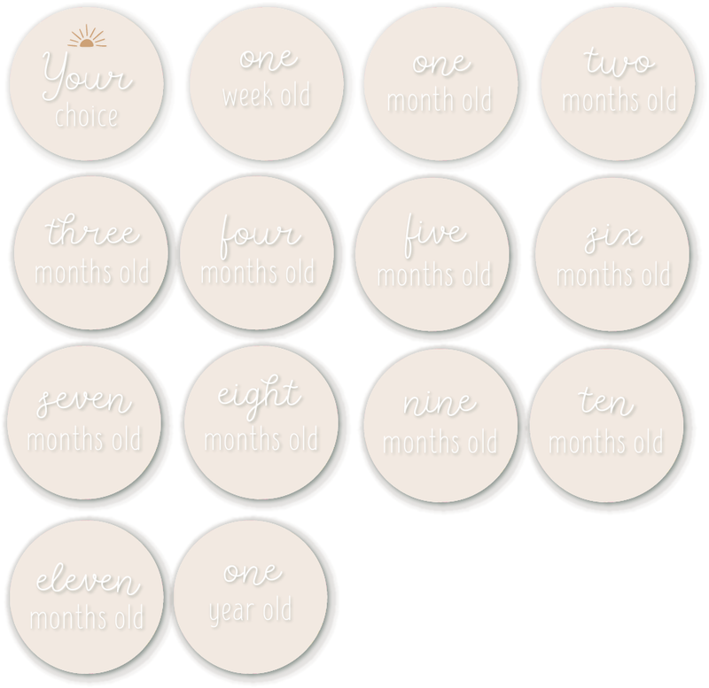 Milestone Plaques - Acrylic - Sand