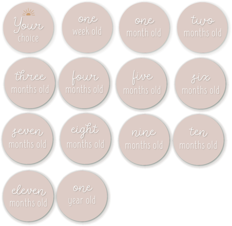 Milestone Plaques - Acrylic - Blush