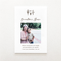 Mother's Day Photo Plaque - White Acrylic - Wildflower