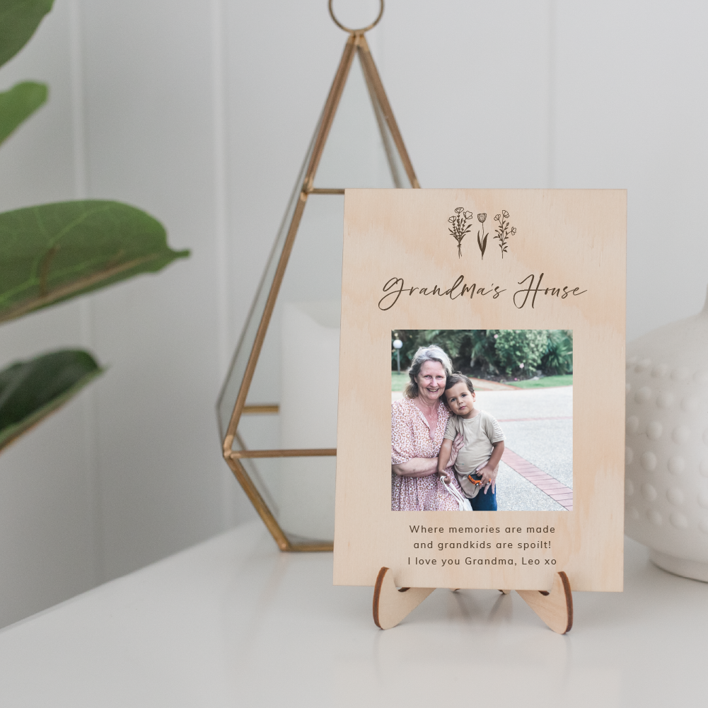 Mother's Day Photo Plaque - wildflowers