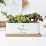 Personalised ceramic planter - Leaf