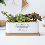 Personalised Mother's Day Ceramic Planter Pot - Rectangle