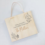 Printed Christmas Plaques - Timber Rectangle