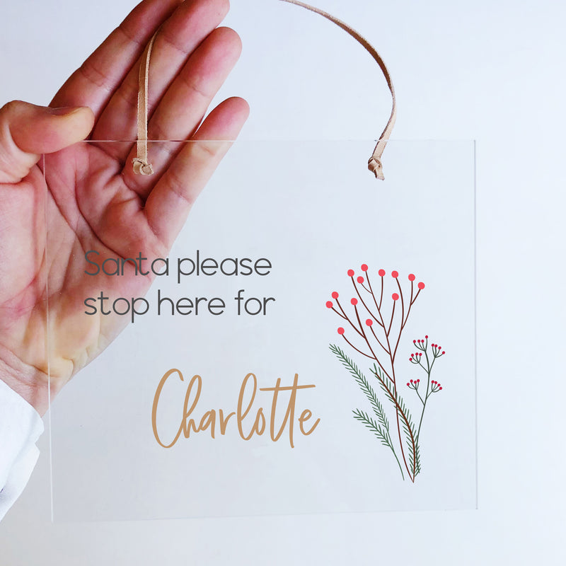 Printed Christmas Plaques - Acrylic Rectangle