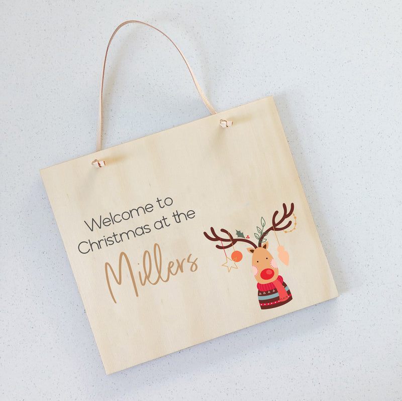 Printed Christmas Plaques - Timber Rectangle