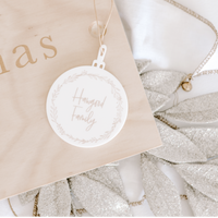 White Acrylic Christmas Baubles - Wreath