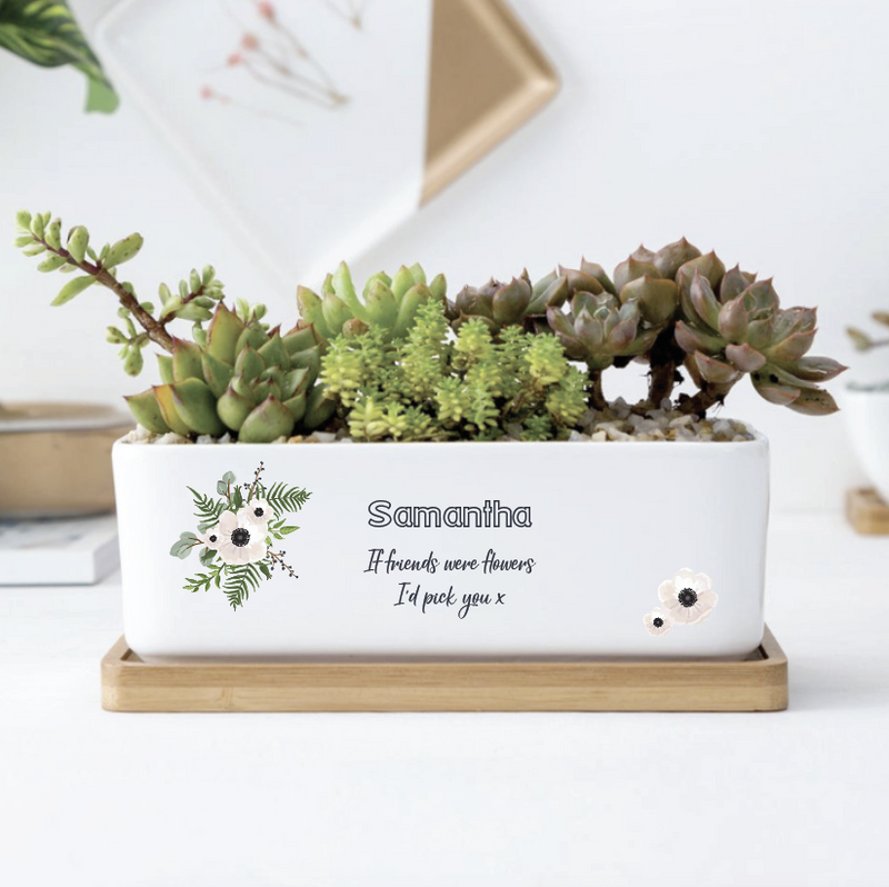 Custom ceramic Planter - Flower bouquet
