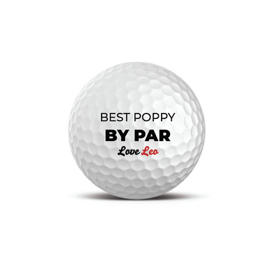 Personalised golf balls - Best Poppy by Par