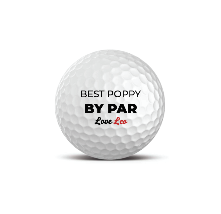 Personalised golf balls - Best Poppy by Par