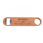 wooden personalised bottle opener