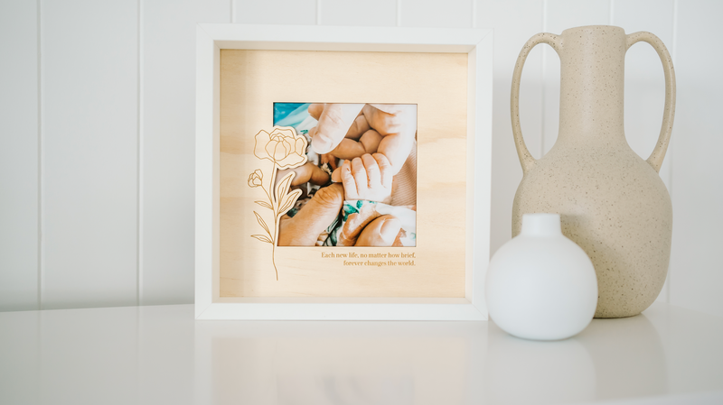 Etched Timber Photo Frame - In Memory