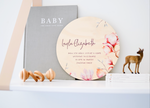Birth Details Plaques - Round - multiple designs