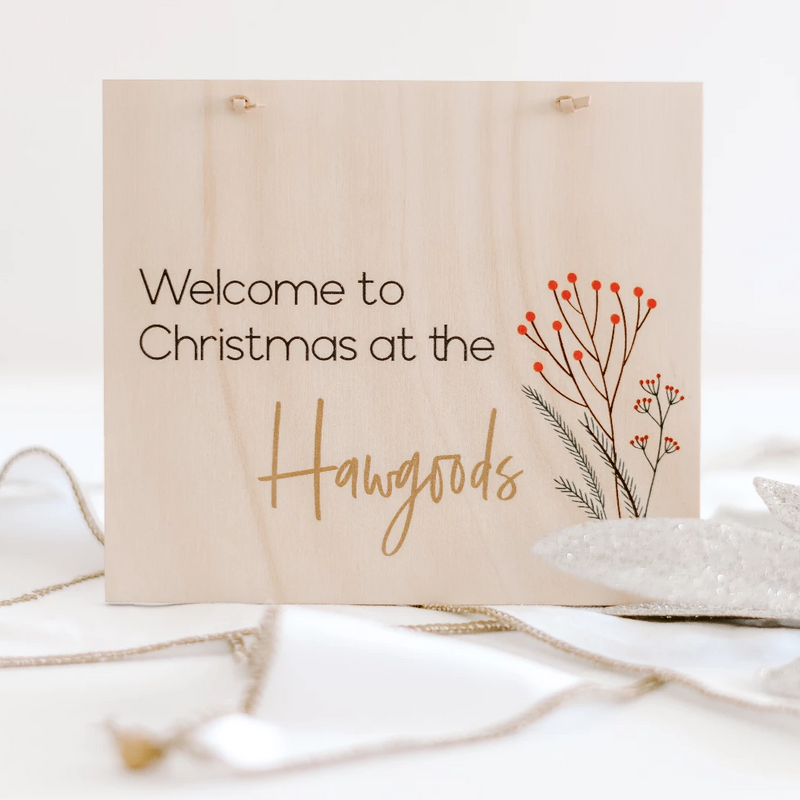 Printed Christmas Plaques - Timber Rectangle