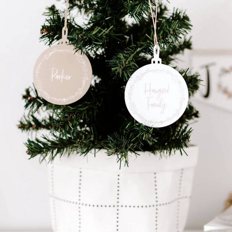 Acrylic Christmas Baubles - Double Sided