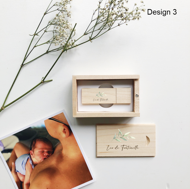 Printed USB - Maple Wood