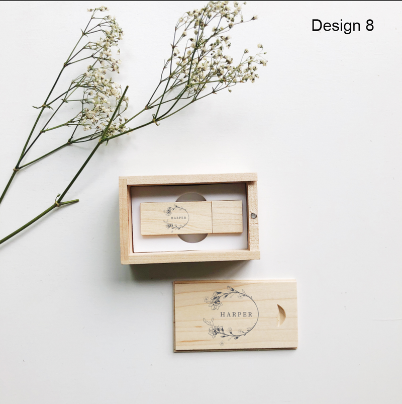 Printed USB - Maple Wood