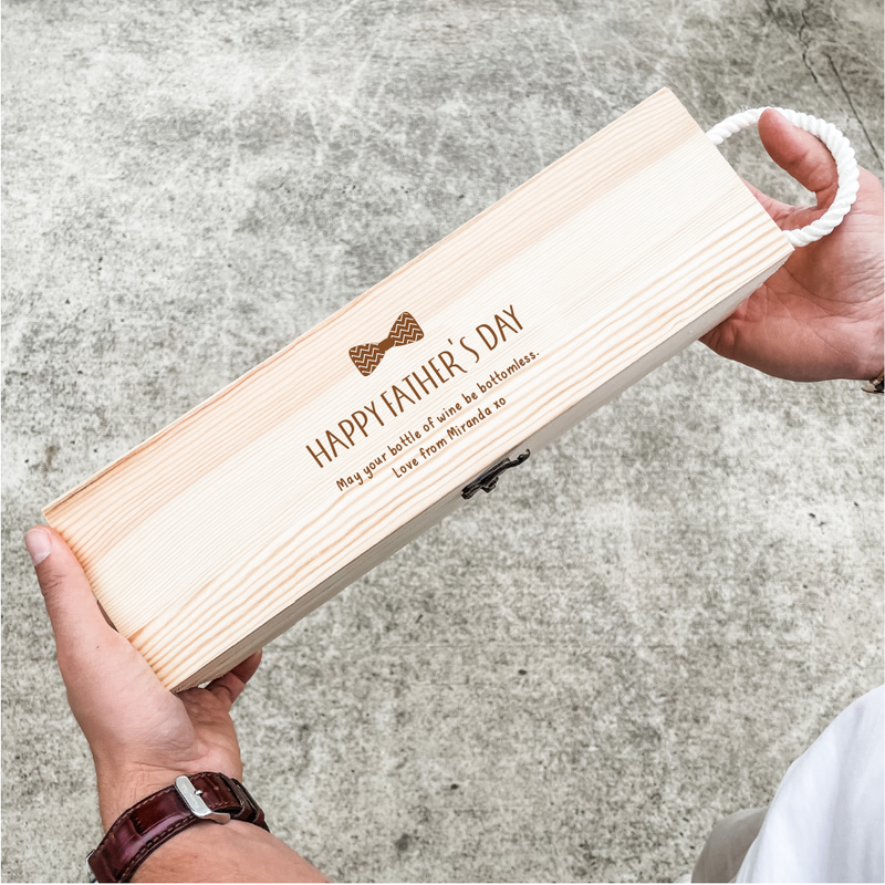 Personalised Wine Box (5 piece set) - Bowtie