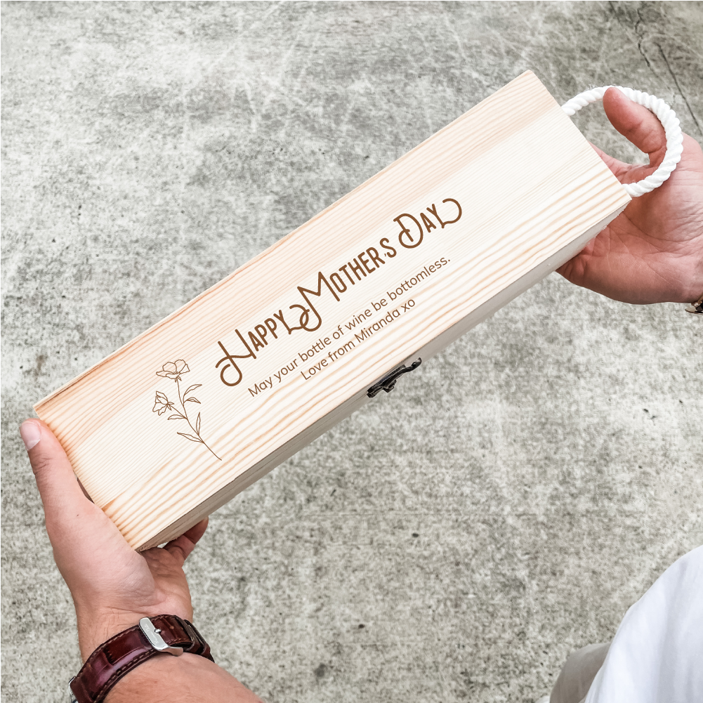 Personalised wine box - Mother's day