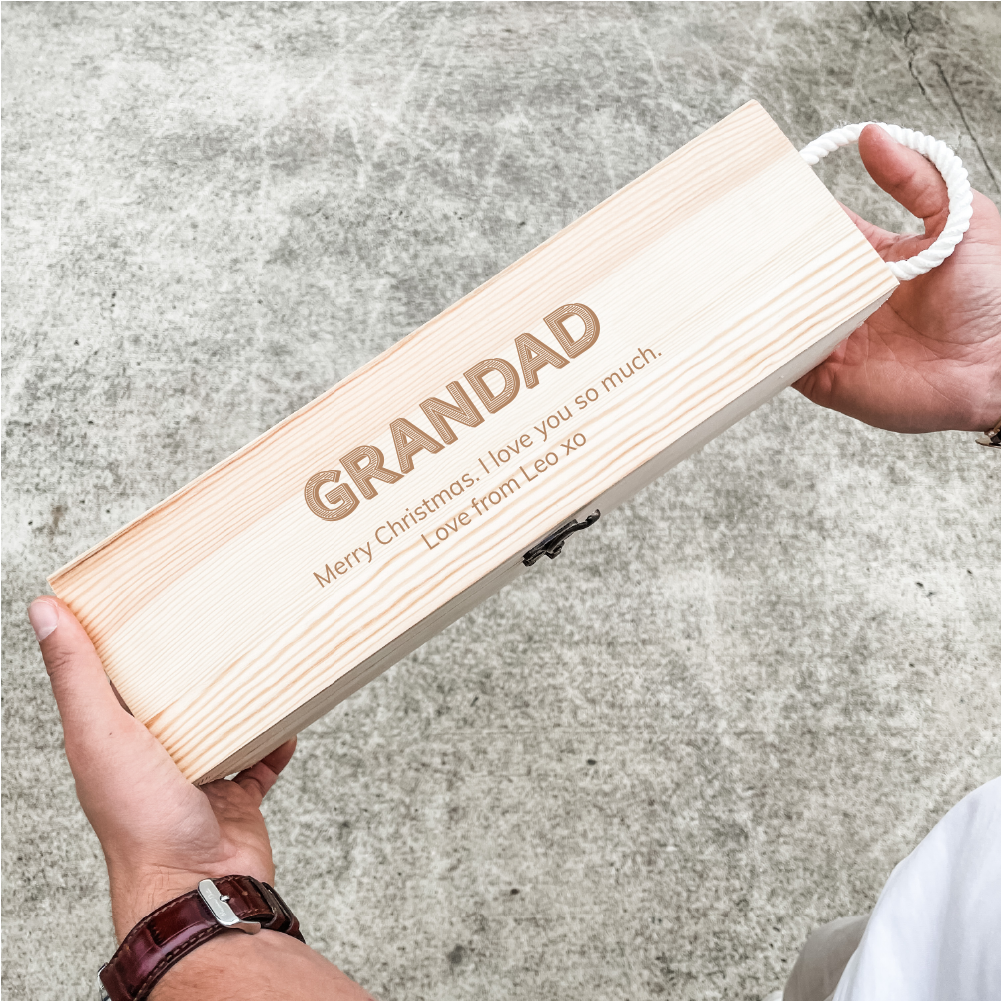 Personalised wine box - Father's day