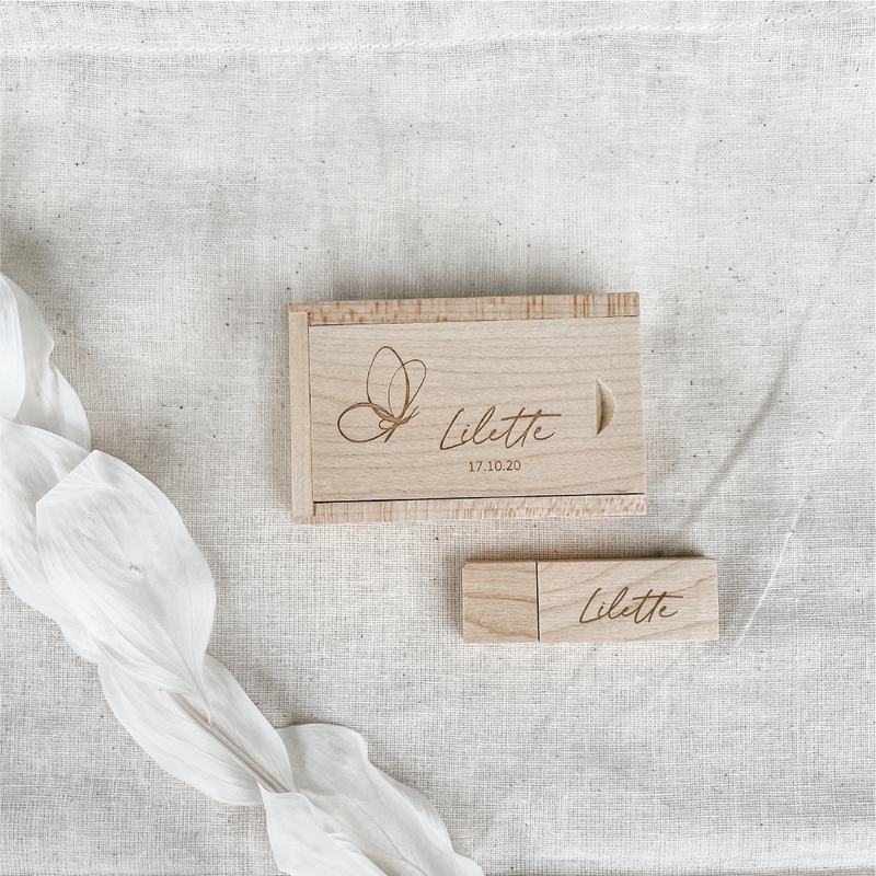 Etched USB - Maple Wood