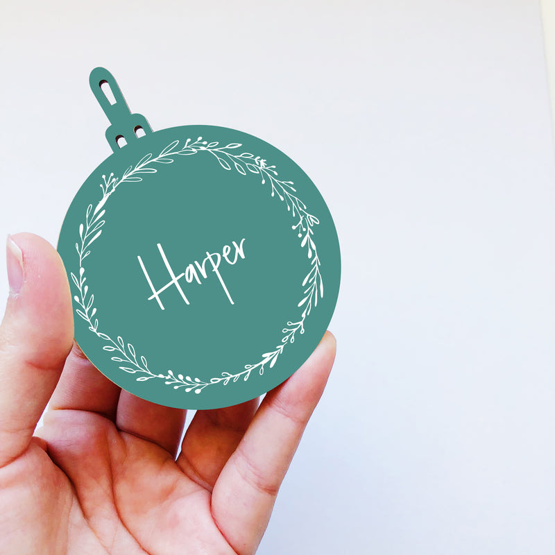 Acrylic Christmas Baubles - Wreath
