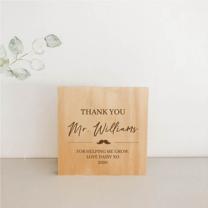 Standing Wooden Plaques for Teachers