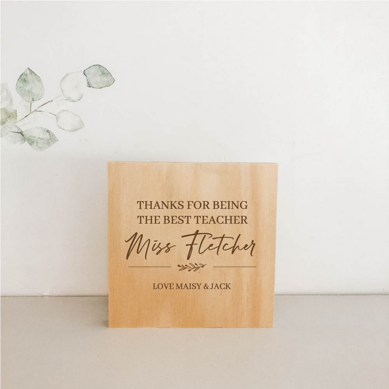 Standing Wooden Plaques for Teachers