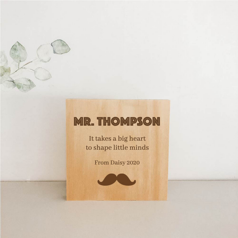 Standing Wooden Plaques for Teachers