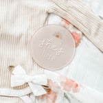 Personalised Birth Announcement Plaque - She's here