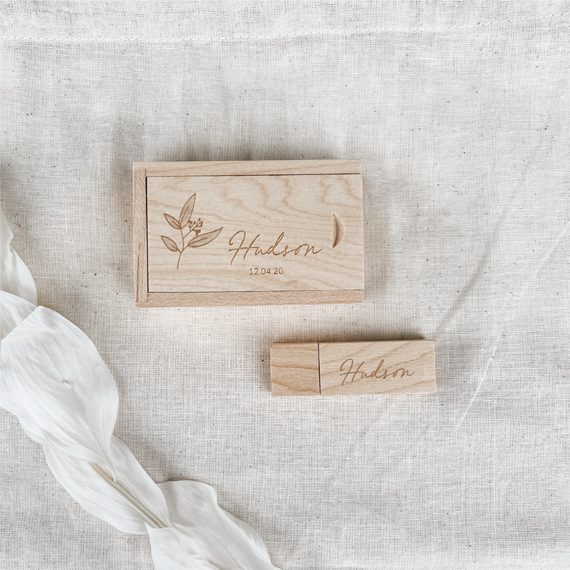 Etched USB - Maple Wood