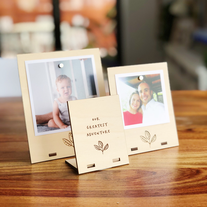 Set of 3 Standing Photo Frames (multiple designs)