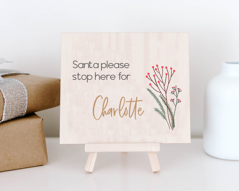 Printed Christmas Plaques - Timber Rectangle